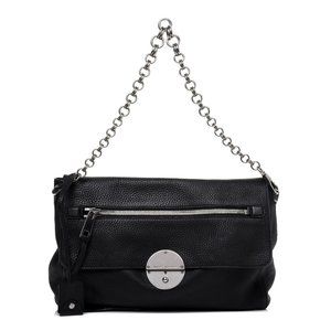 MARC JACOBS Pebbled Calfskin Shoulder Bag Black